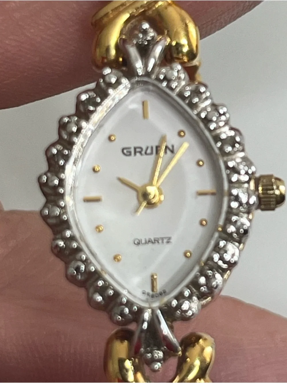 Gruen Women’s Beautiful (22) Genuine Tested Diamond Encrusted Watch Model #8092